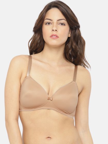 Buy N Gal Nude Coloured Solid Non Wired Lightly Padded Push Up Bra NSB24 -  Bra for Women 5646801