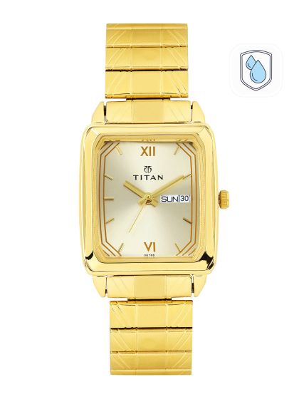 Buy Titan Men Gold Analogue Watch NJ9264YM02A Watches for Men
