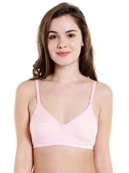 Buy Bodycare Set Of 2 Pink Solid Non Wired Non Padded Everyday Bra