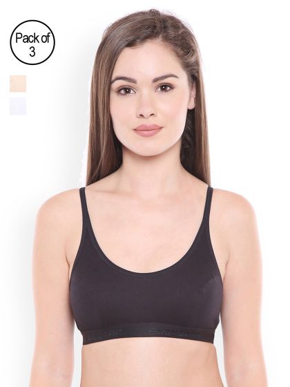 Buy Bodycare Seamless Printed Padded T-Shirt Bra With Free