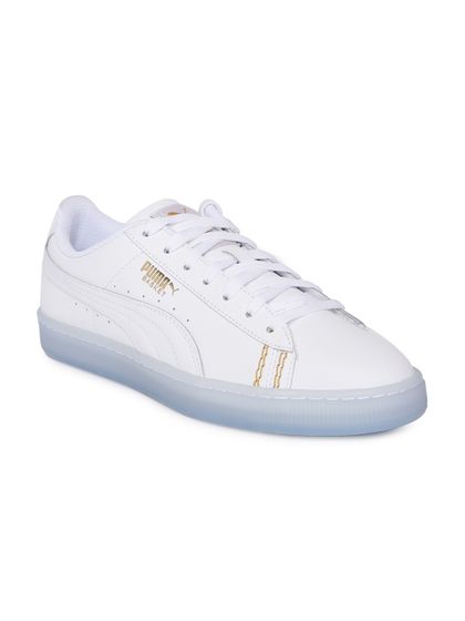 puma white sneakers myntra