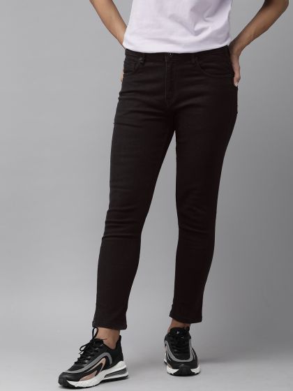 Buy Ms.Taken Women Black Skinny Fit Mid Rise Clean Look Cropped Jeans -  Jeans for Women 8625965