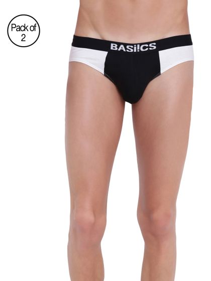 BASIICS by La Intimo Men Pack of 3 White Briefs