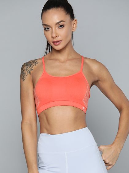 HRX - Give your workout a sporty twist 💪🏻 Keep cool and fresh with the HRX  Women's Running Sports Bra with Anti-Microbial Technology. Get get upto 70%  off at the Myntra End
