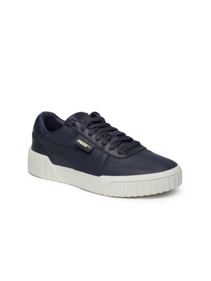 Buy Puma Women Black Basket Studs Embellished Leather Sneakers