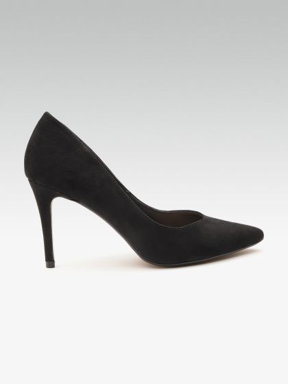 black suede pumps