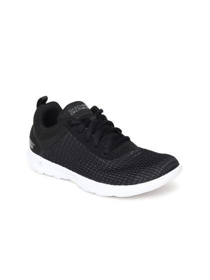 skechers womens black walking shoes