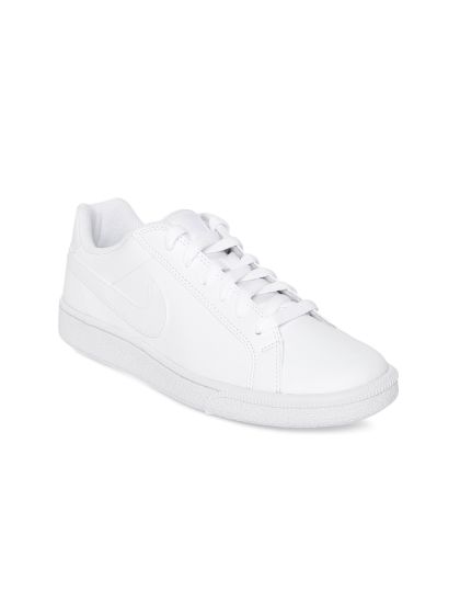 nike leather sneakers white