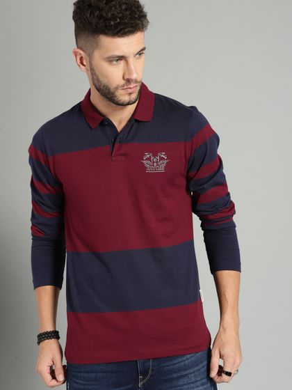 Yellow Slim Fit Solid Polo Collar 
