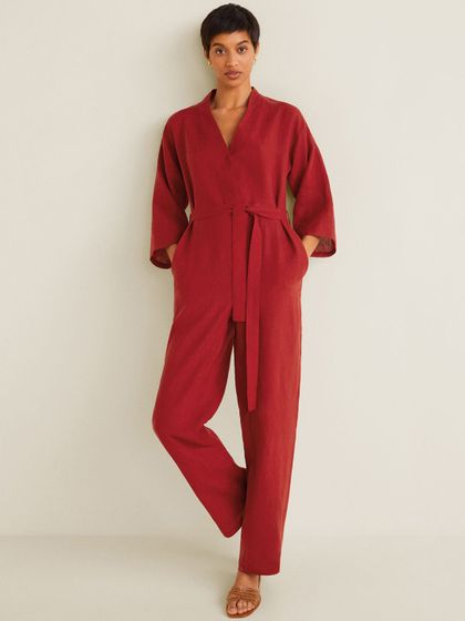 mango purple jumpsuit