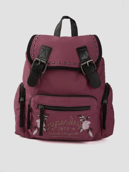 olive green pink backpack