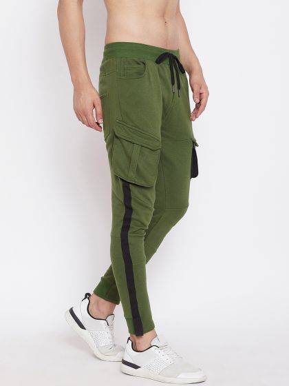 Fugazee solid men's black track pants online