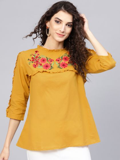 Myntra fancy tops best sale