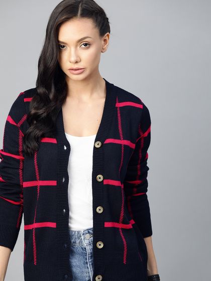 Buy Roadster Women Pink \u0026 Grey Striped 