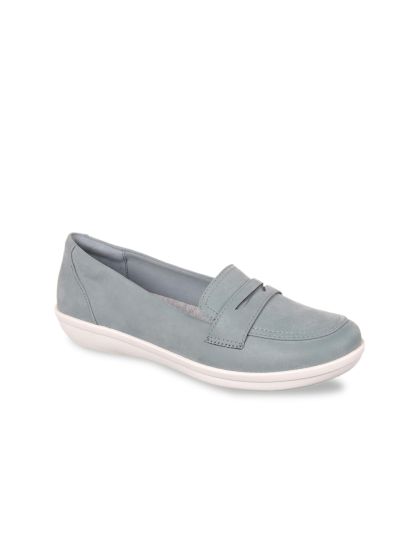 Buy Clarks Women Grey Loafers - Casual 
