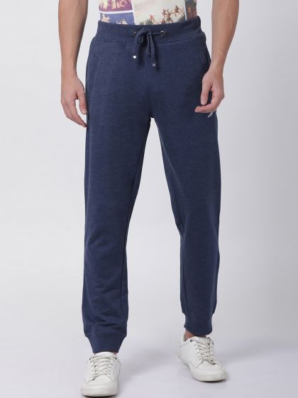 navy blue slim fit joggers