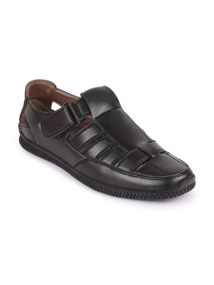Buy FAUSTO Men Black Sandals - Sandals for Men 11438694 | Myntra
