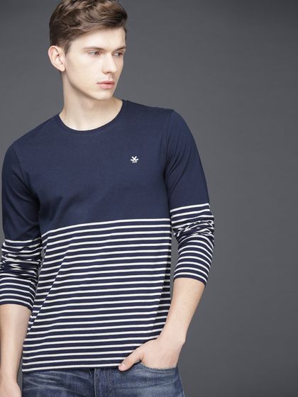 Buy Lacoste Men Blue Solid Polo Collar 
