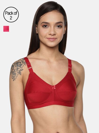 Buy Leading Lady Pack Of 3 Solid Non Wired Non Padded T Shirt Bras M  CONCENT 3 - Bra for Women 9783933