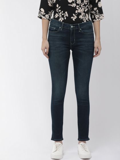 Buy Levis Women Blue 711 Skinny Fit Mid Rise Clean Look Stretchable Jeans -  Jeans for Women 2584277 | Myntra