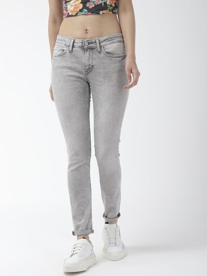 Buy Lotus Women Blue Skinny Fit High 