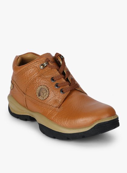 Buy Red Chief Men Brown Textured Leather Mid Top Derby Casual