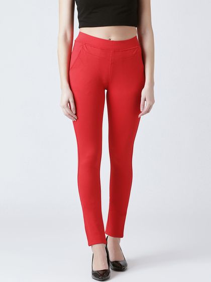 Red jeggings next Clearance