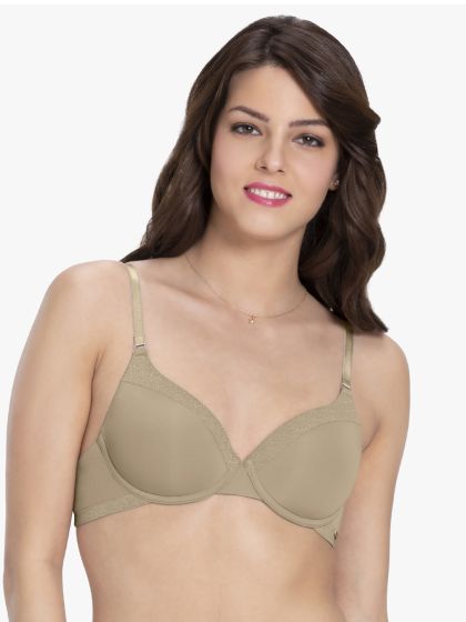 Buy Clovia Padded Non Wired T Shirt Bra With Strappy Racerback