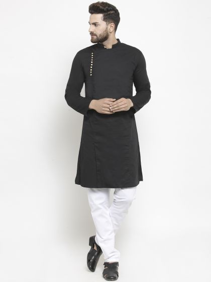 Black kurta pajama sales design for man 2019