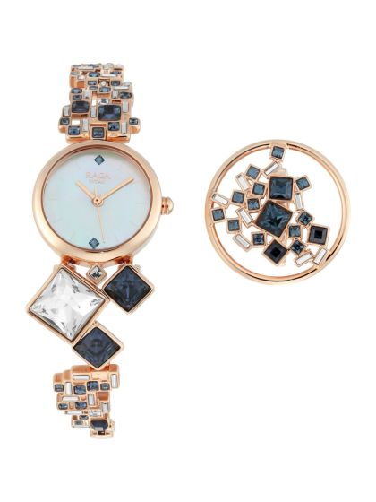 Buy Titan Raga Women Peach Coloured Mother Of Pearl Analogue Watch