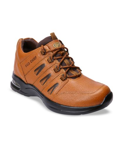 red chief leather sports shoes