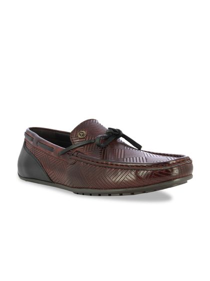 Id textured loafers with perforation Clearance