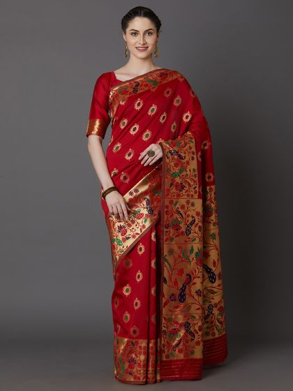 Myntra banarasi silk saree Clearance
