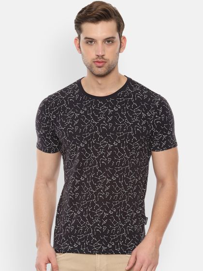 Buy Sisley Men Black Slim Fit T Shirt Tshirts For Men 704630 Myntra