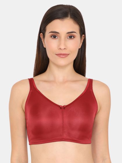 Buy Zivame Maroon Solid Non Wired Non Padded Minimizer Bra ZI0NCESP0700RED  - Bra for Women 7801359