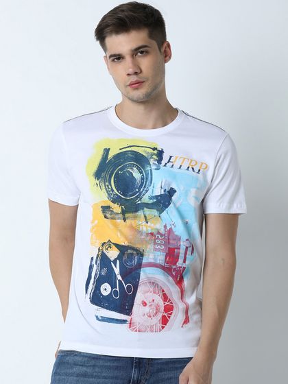Buy Huetrap Men Yellow \u0026 Brown Printed 