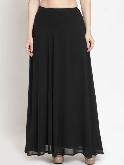 black net maxi skirt