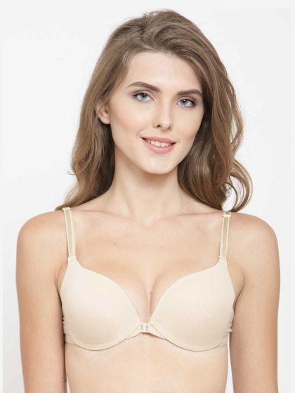 Buy Quttos White Solid Underwired Lightly Padded Push Up Bra QT BR  20305136B - Bra for Women 7766539