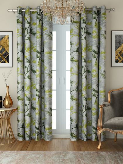 Buy Swayam Sea Green Yellow Single Door Curtain Curtains And Sheers For Unisex 4145760 Myntra