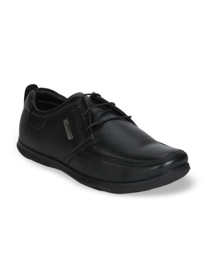 Red chief black leather shoes online