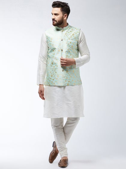 Larwa men's kurta and churidar set top