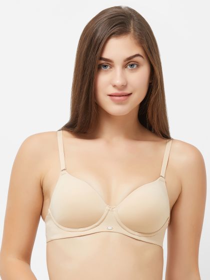 Buy SOIE Women Semi Coverage Padded T-shirt Bra With Low Rise