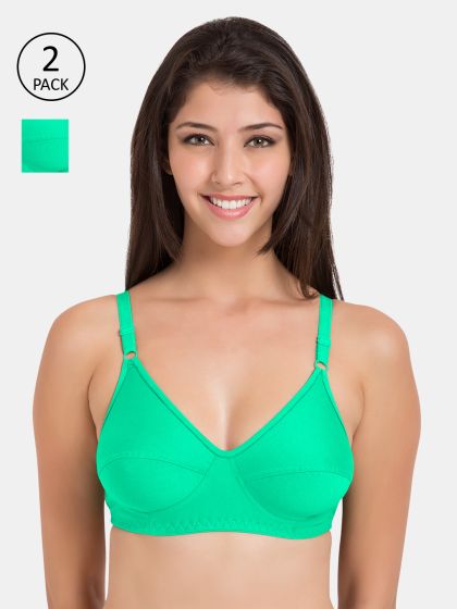 Buy Souminie Pack Of 3 Non Padded Soft Fit Bras - Bra for Women 8640801