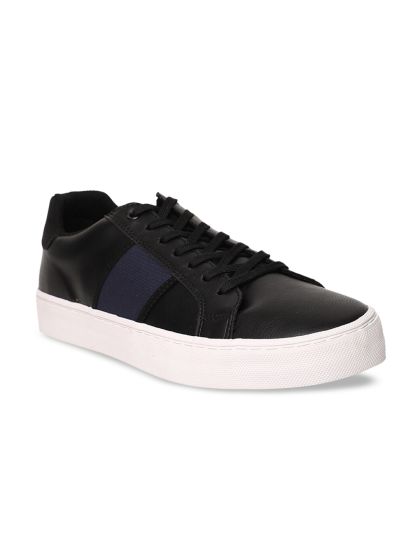 Vans court black mens discount