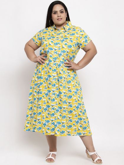 Buy All Plus Size Women Black White Checked Knee Length Shirt Dress Dresses For Women 8700267 Myntra New maternity denim shirt dress knee length long sleeve blue size 12. buy all plus size women black white