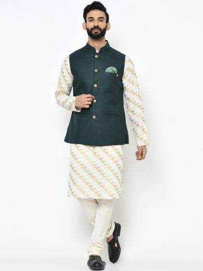 Kurta churidar with top waistcoat