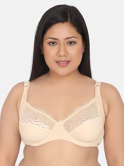 Buy Curvy Love Plus Size Lightly Padded Full Coverage Plunge Bra - Pink  online