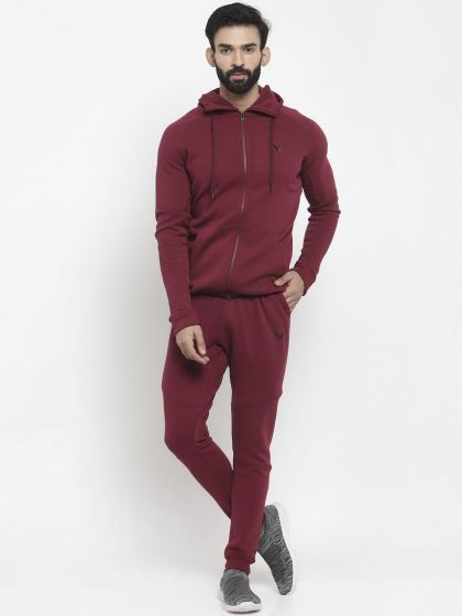 Mens nike on sale burgundy tracksuit