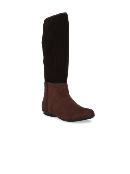 Mont chevalier biker boot for women in brown top