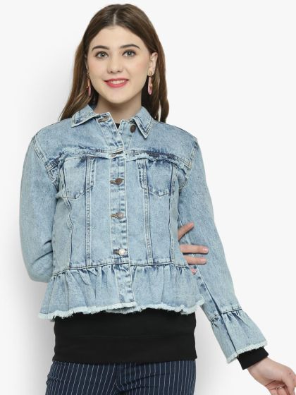 Buy Deal Jeans Women Black Solid Open Front Jacket Jackets for